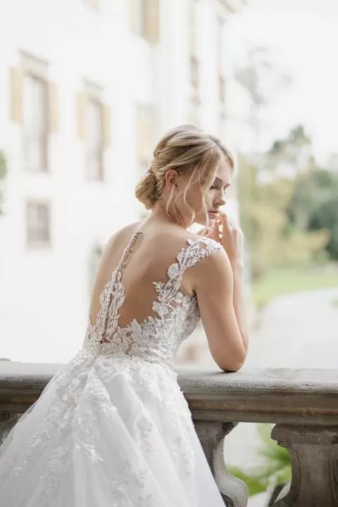 Abito sposa chiffon on sale