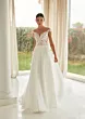 Abito da sposa FANNIE in pizzo e tulle, scollo a cuore, maniche corte, elegante e romantico.