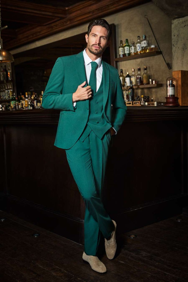 ABITO CLASSICO TRE PEZZI VERDE