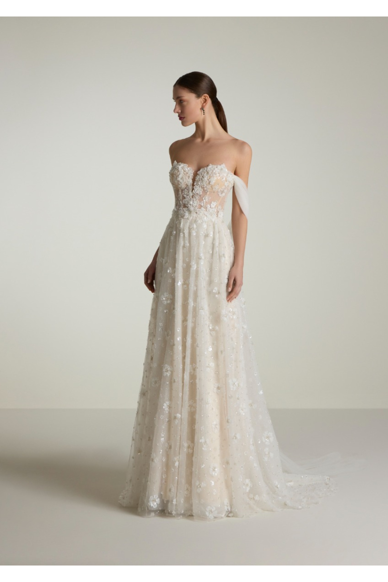 Corsetto Da Sposa Con Perline E Scollo A Cuore | Sogni Da Principessa