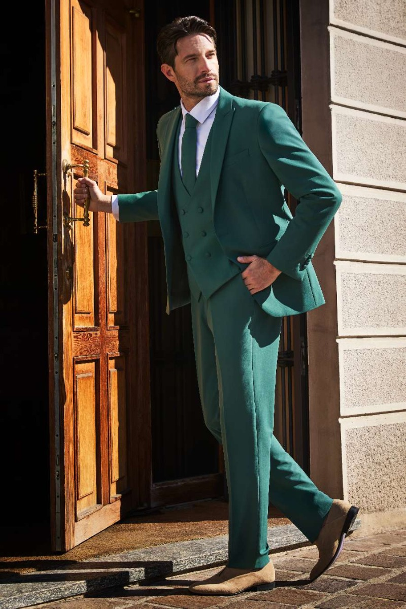 ABITO CLASSICO TRE PEZZI VERDE
