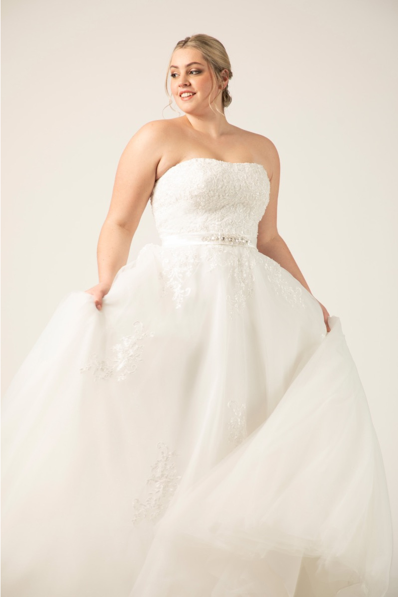 ABITO DA SPOSA LAVANDA CURVY