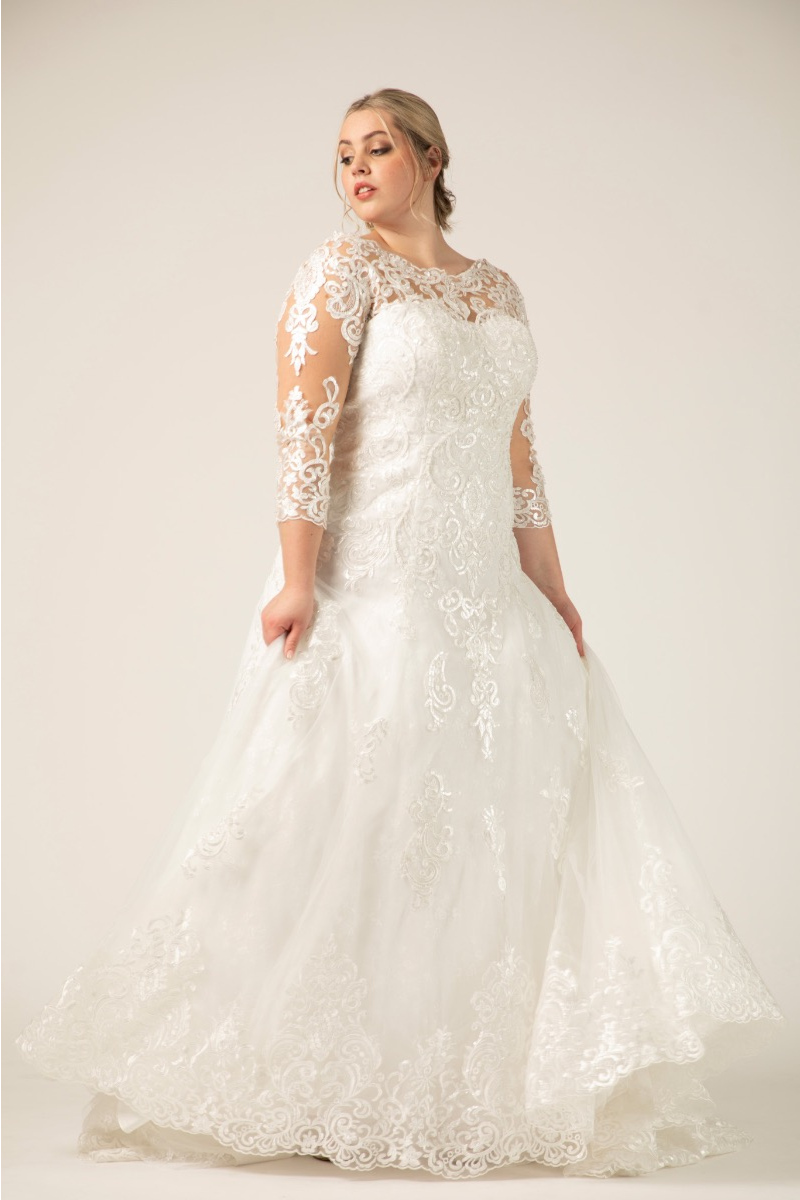 Abito da sposa viola curvy