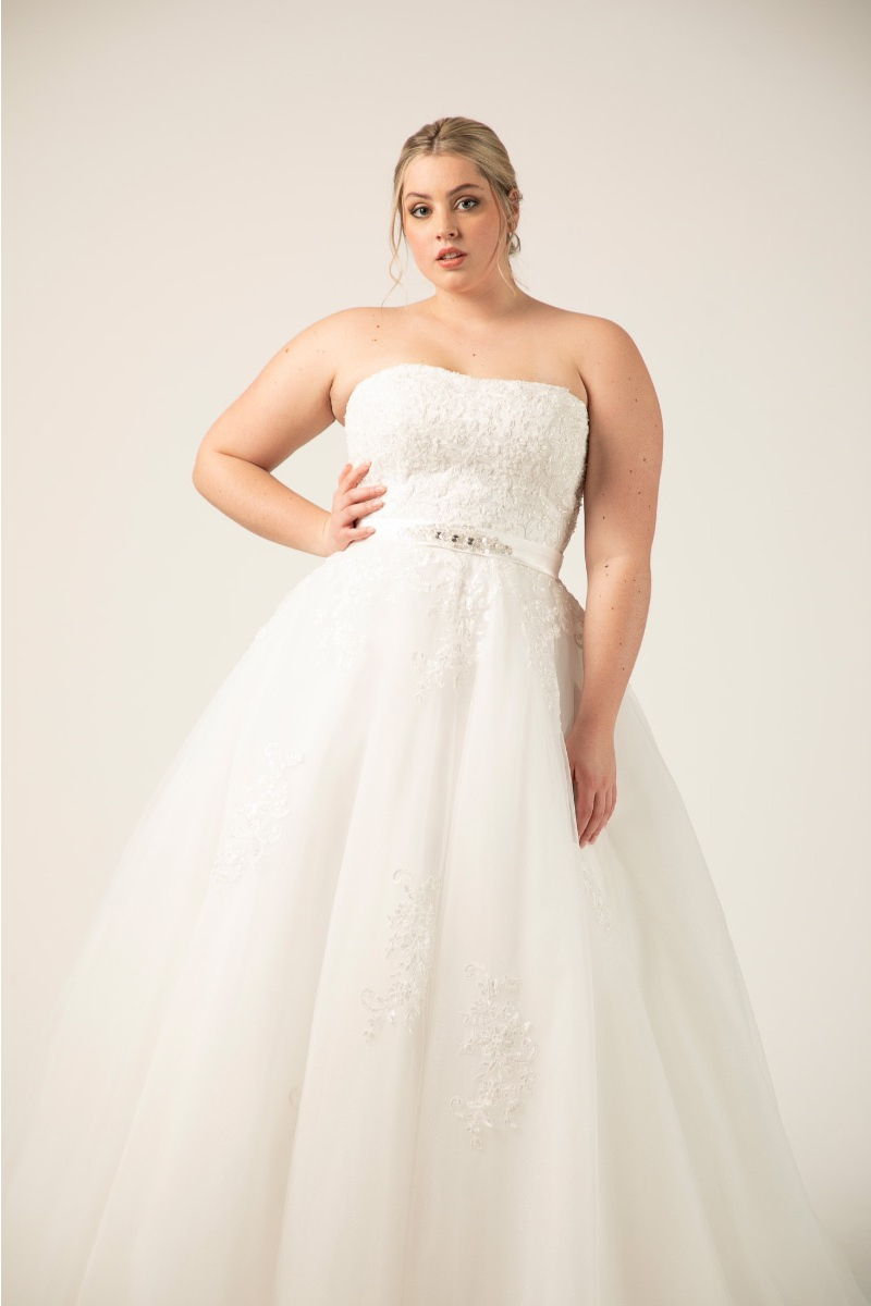 ABITO DA SPOSA LAVANDA CURVY