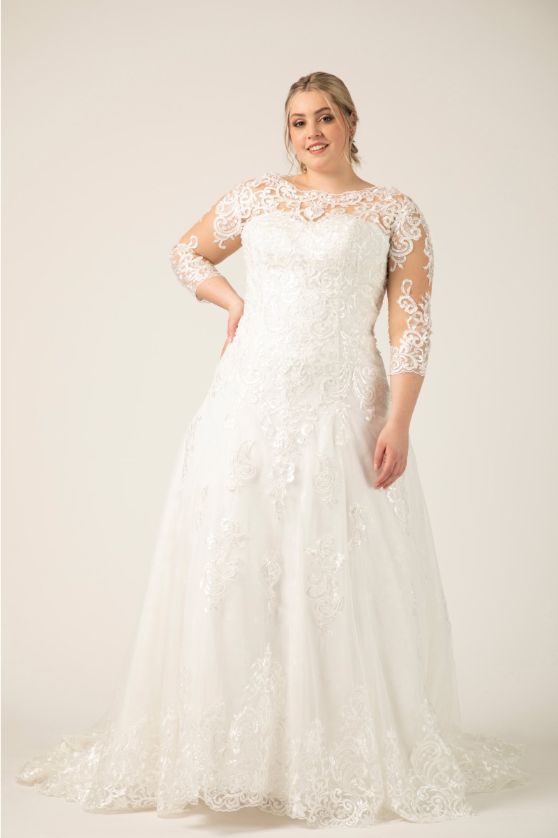 Abito da sposa viola curvy