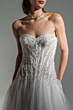 Abito da sposa senza spalline con perline, LUCE Essential Everlasting Collection.