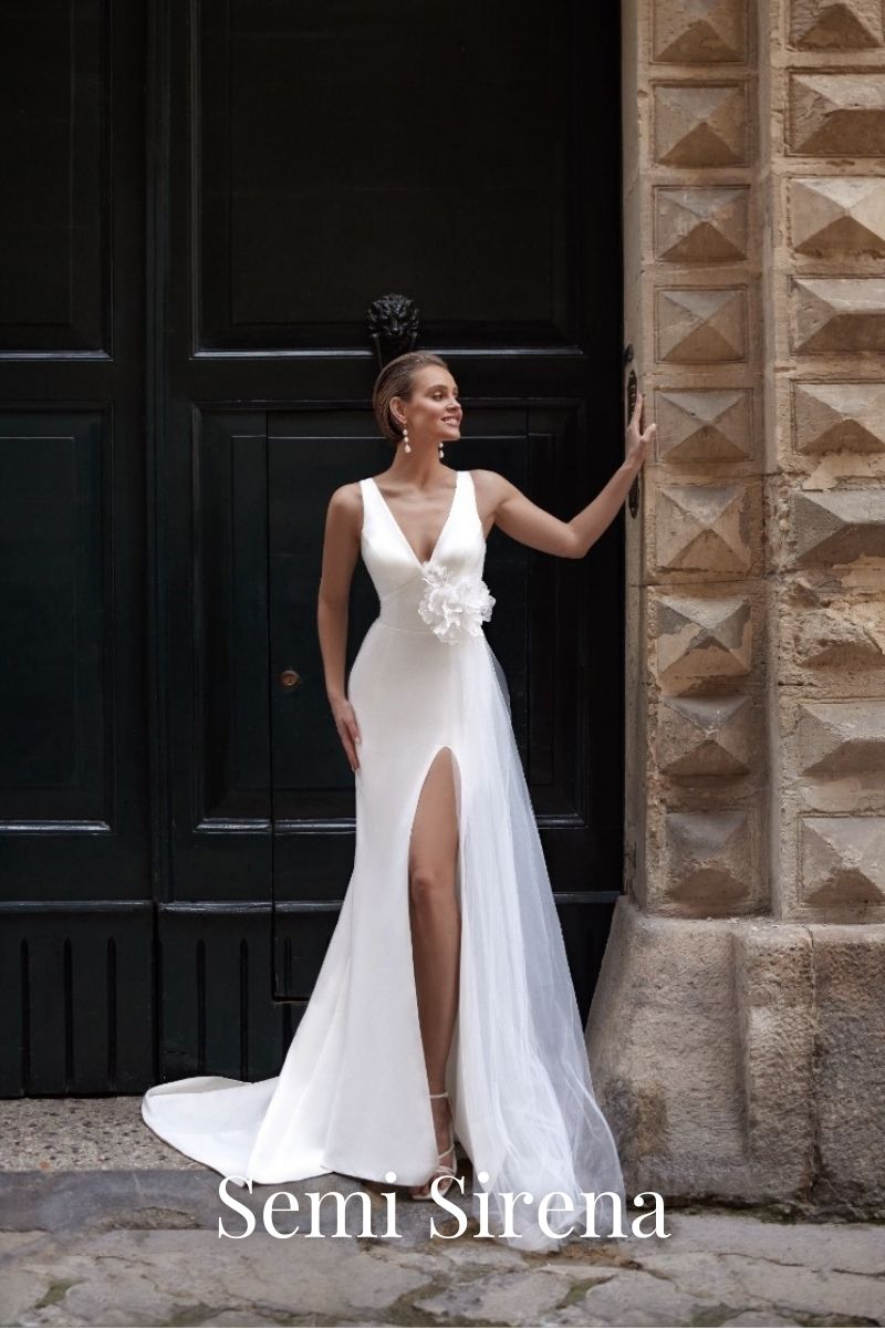 Abito da Sposa Semi Sirena